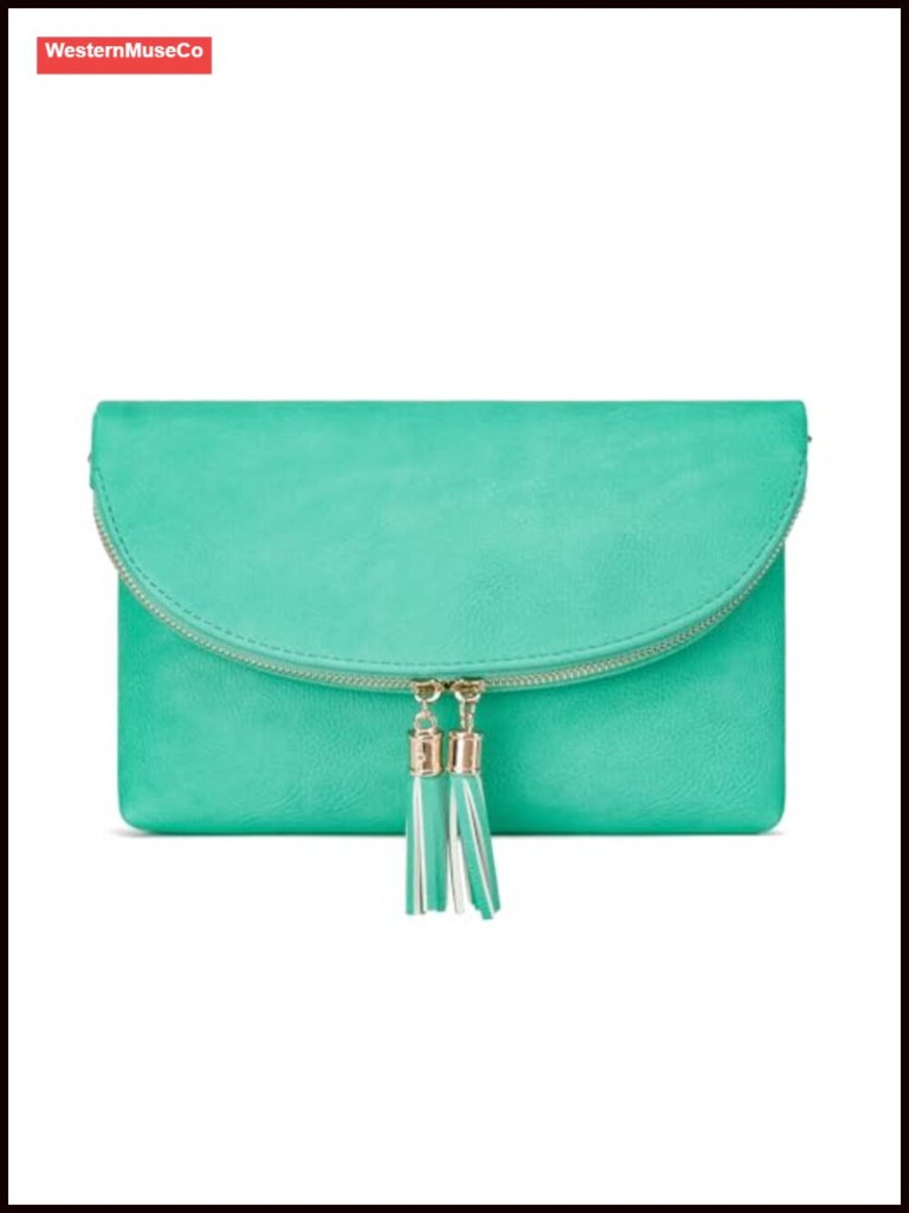 Envelope Clutch Purse Crossbody Bag 6 Card Slots Removable Chain Strap Tassels